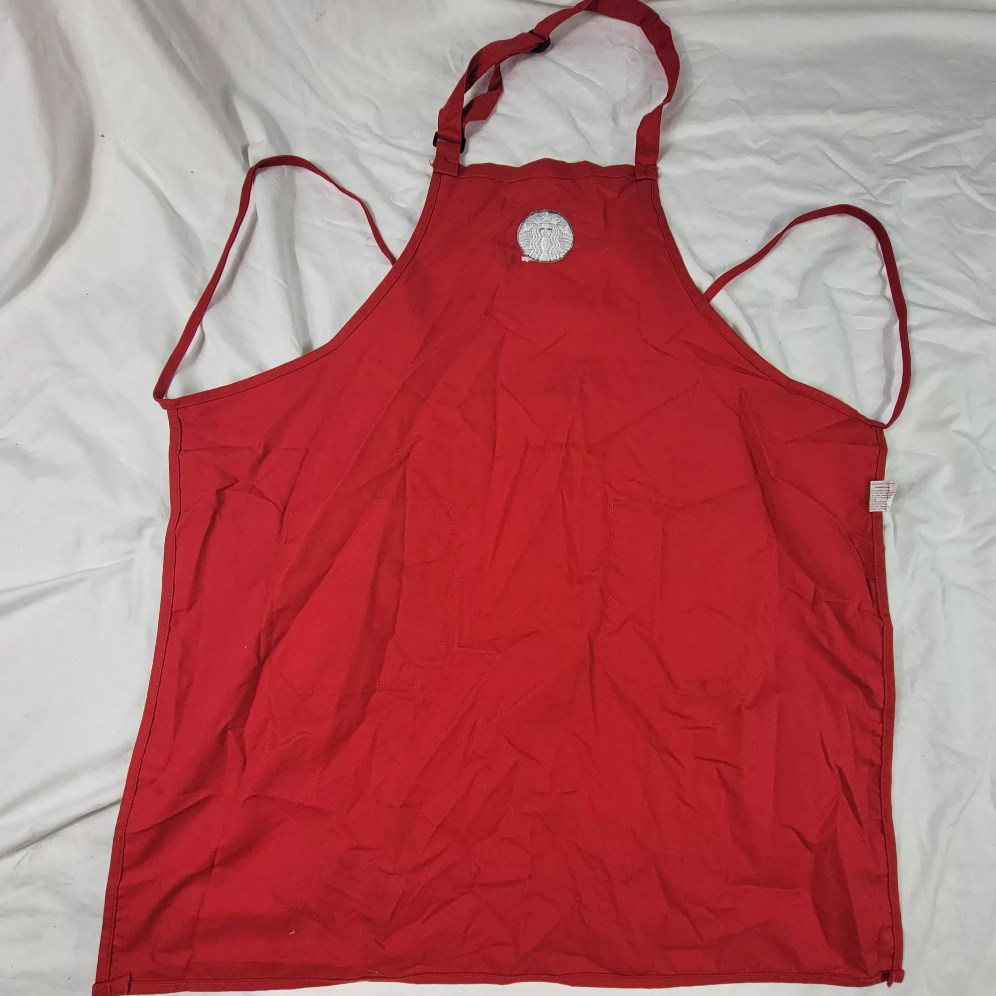 Other Miscellaneous Other Starbucks Red Apron With Embroidered Logo 2 Pockets Adjustab