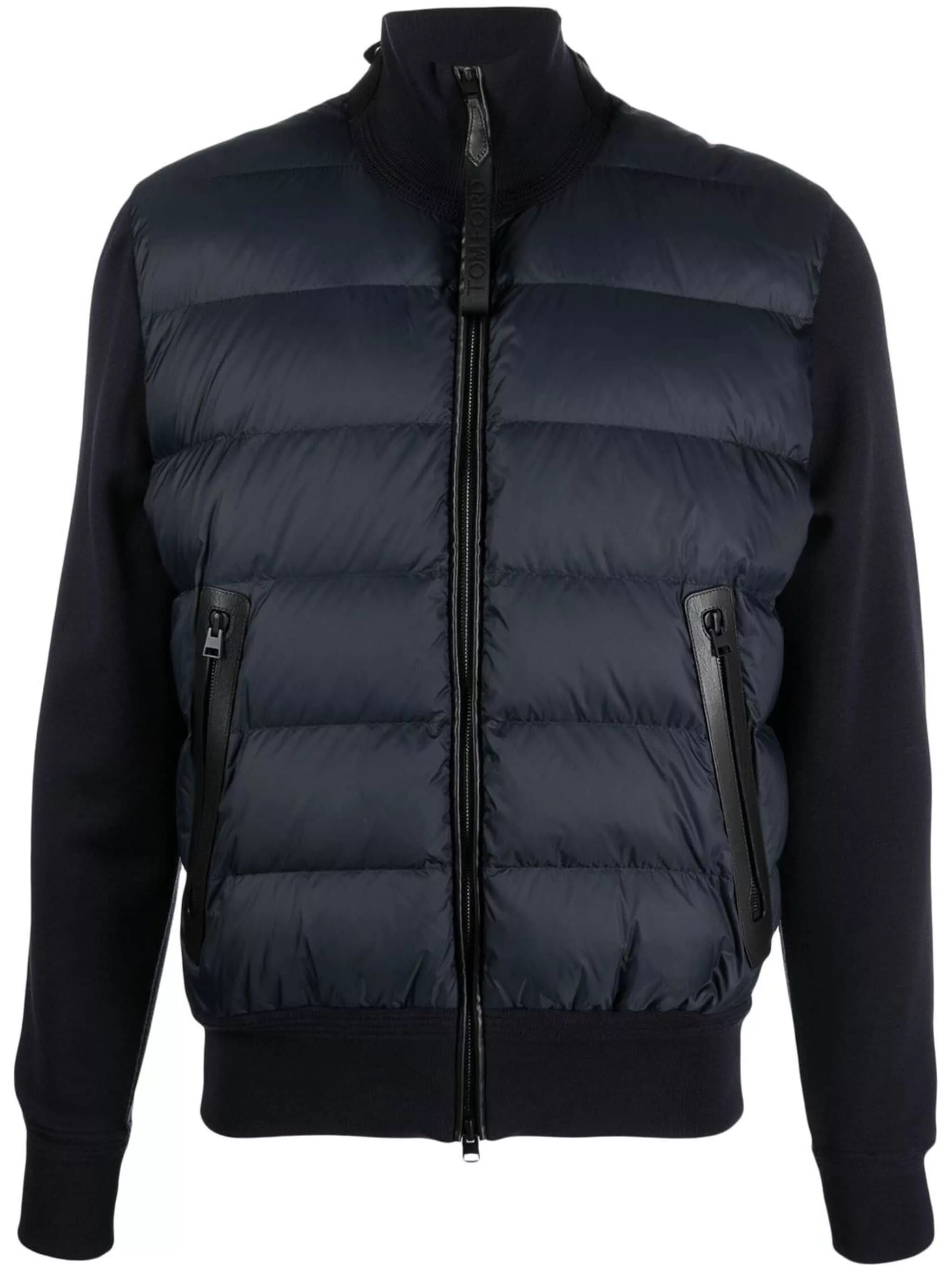 Tom Ford Light Jackets Tom Ford o1loc1c0624 TFKG53 Down Merino Zip Blouson in Black
