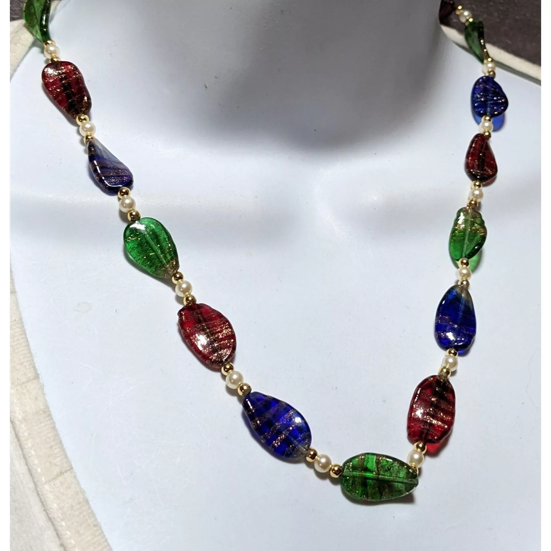 Other Necklaces Other Rainbow Glitter Glass Necklace Multi
