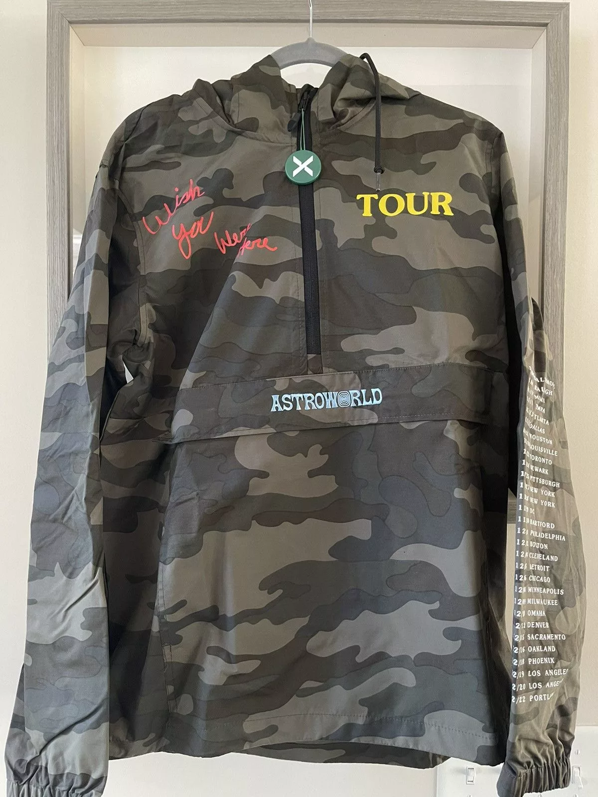 Travis Scott Light Jackets Travis Scott Astroworld Anorak camo Jacket Multi