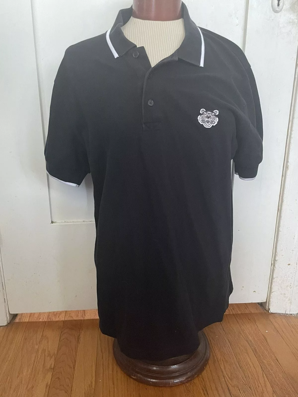 Kenzo Polos Kenzo Paris Black Classic Tiger Logo Polo Size Medium