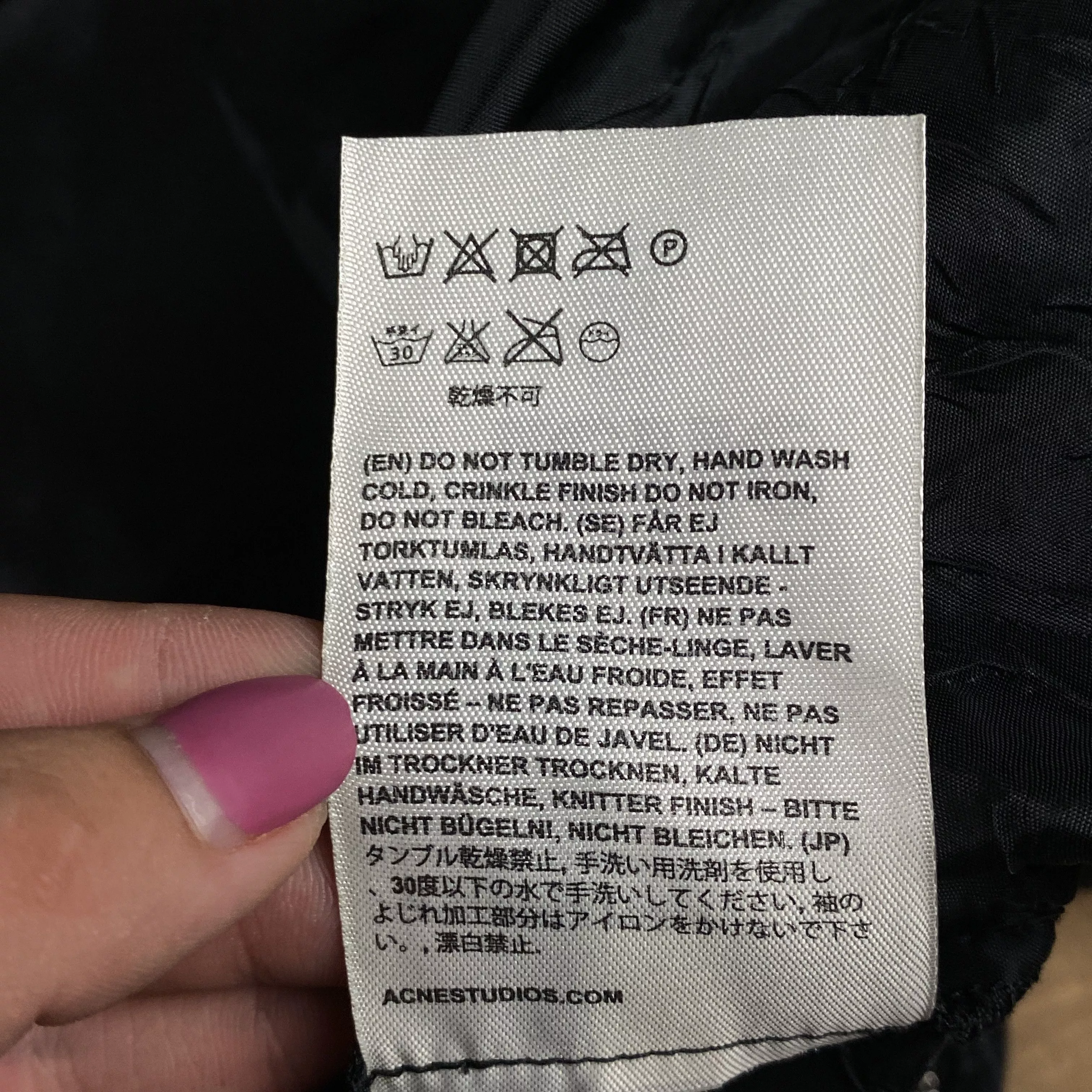 Acne Studios Pants Acne Studios Womens Dress Pants Acne Size 38 Polyester Black Luxury