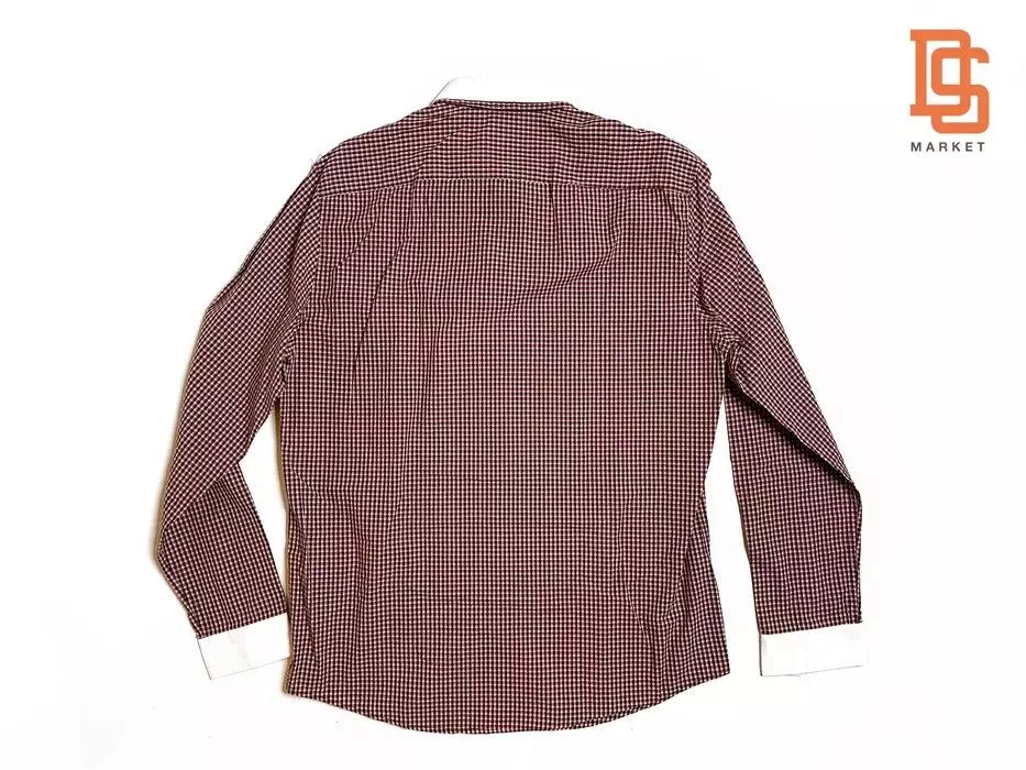 H&M Shirts Button Ups H&M LONG SLEEVE SHIRT RED LARGE BUTTON DOWN WHITE COLLAR