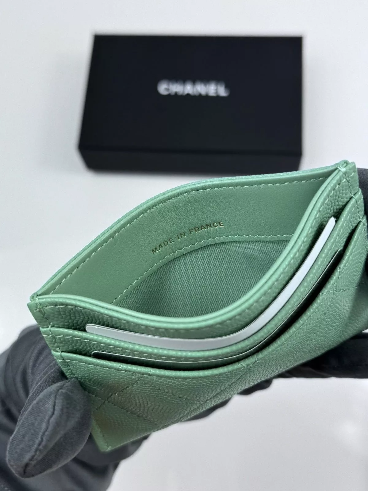 Chanel Wallets CHANEL CARD HOLDER Green