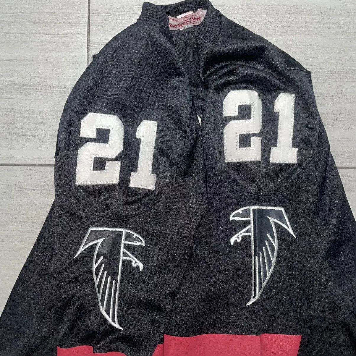 Mitchell & Ness Jerseys MITCHELL & NESS 1989 FALCONS DEION SANDERS Size 54 Black