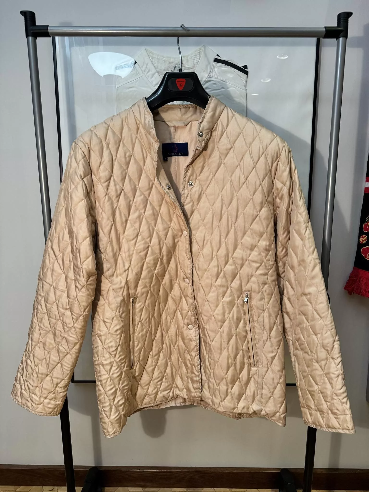 Moncler Jackets Moncler × Vintage Vintage Moncler Light Jacket Cream Rose Pink L