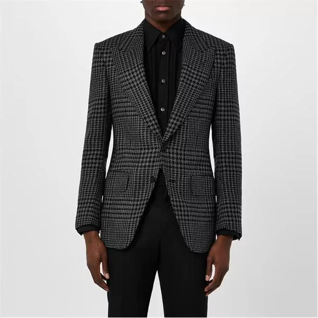 Tom Ford Light Jackets Tom Ford o1g2r1mq0724 Jackets in Grey & Black Multi