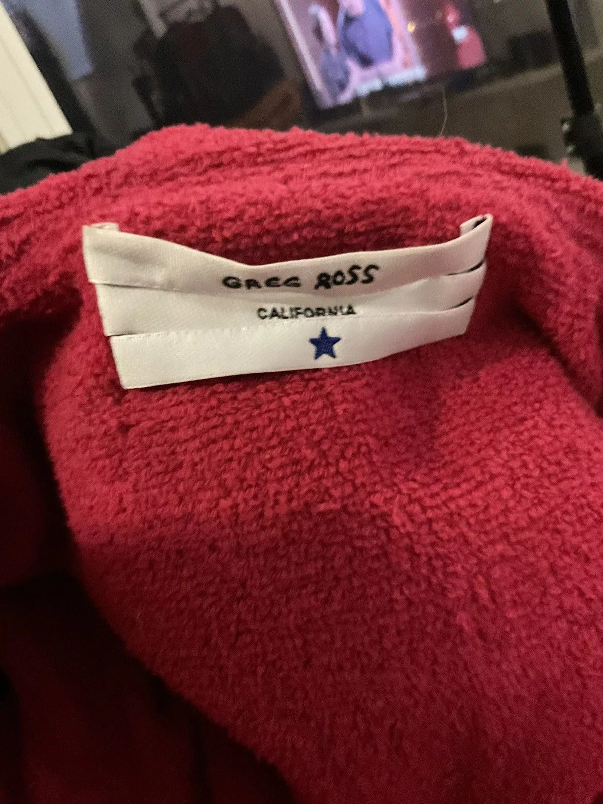 Greg Ross Bombers Greg Ross red towel hoodie oversized bomber