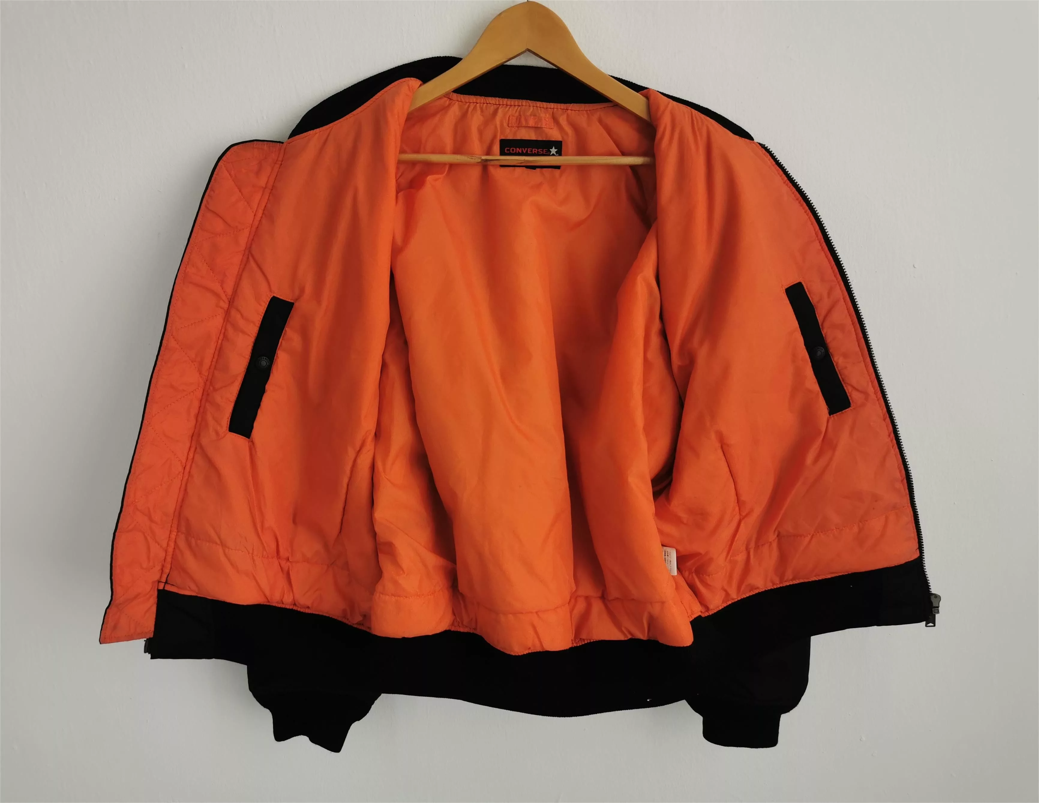 Converse Bombers Vintage Converse Bomber Nylon Jacket Size L Black