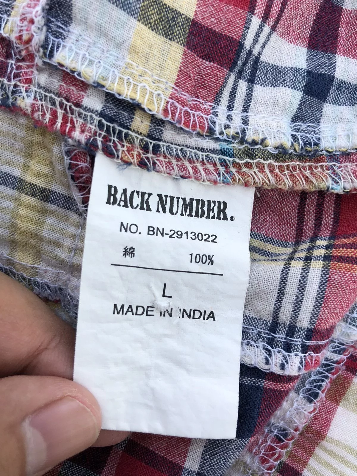 Japanese Brand Shirts Button Ups Japanese Brand Multicolour Patchwork Back Number Shirts