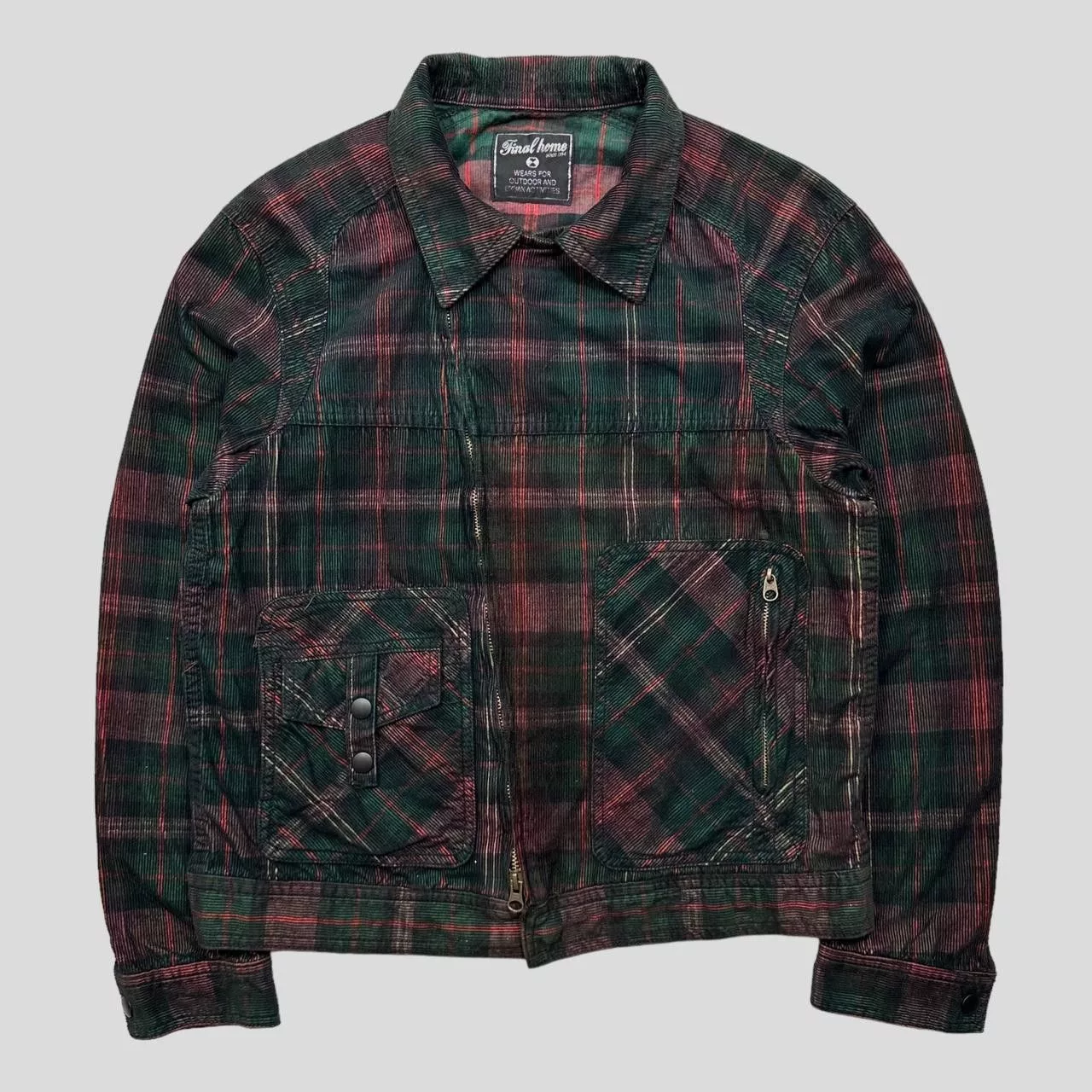 Final Home Light Jackets Final Home Corduroy Plaid Cropped Jacket - M (S) Multi