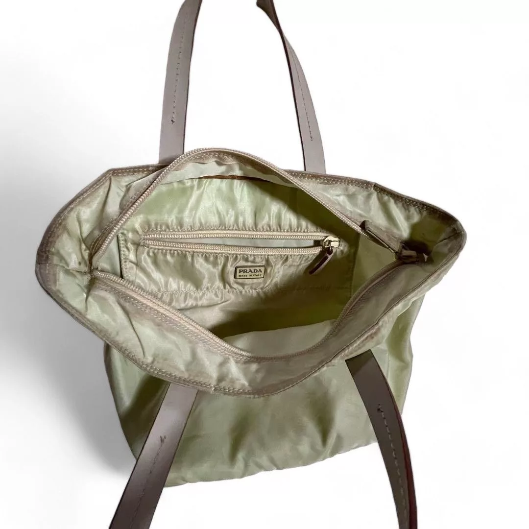 Prada Handle Bags Prada - Tessuto Basic Nylon Lino Beige Handbag City Card