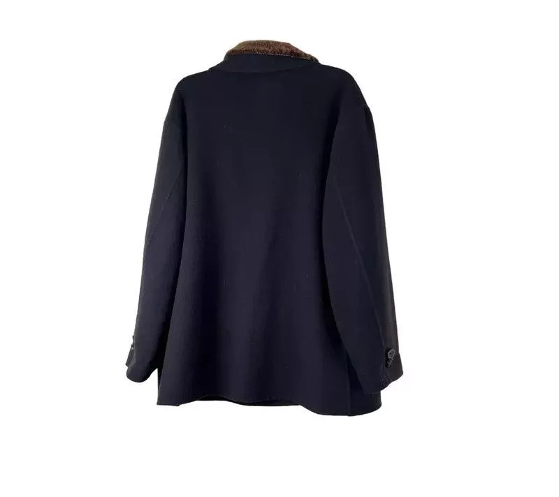 Other Light Jackets Other Wool jacket with detachable shearling fur collar Black