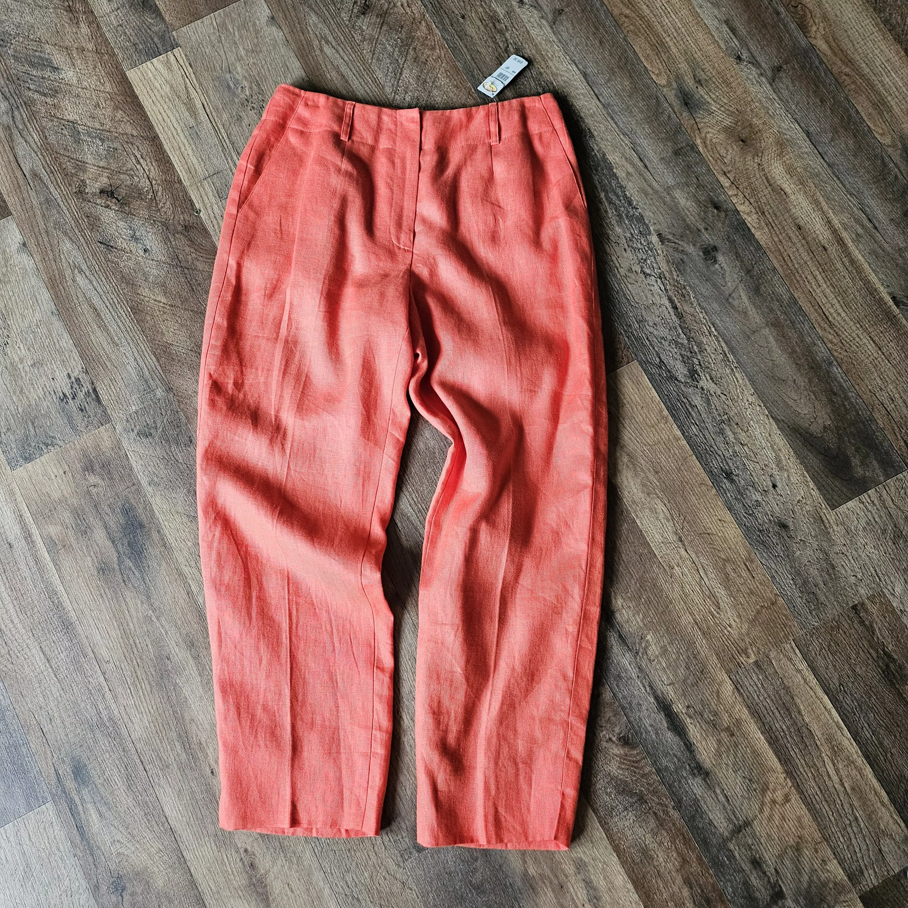 Talbots Pants Talbots × Vintage NWT Vintage Talbots 100% Irish Linen Orange Pants