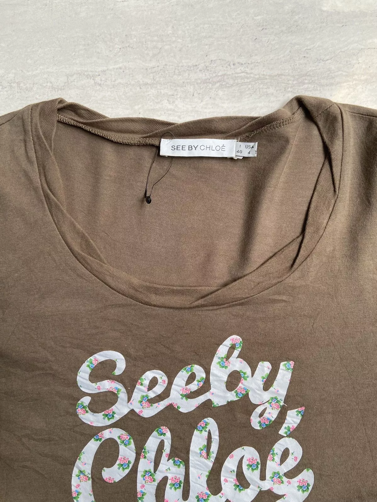 See by Chloe Short Sleeve T Shirts SEE BY CHLOE Brown T-Shirt