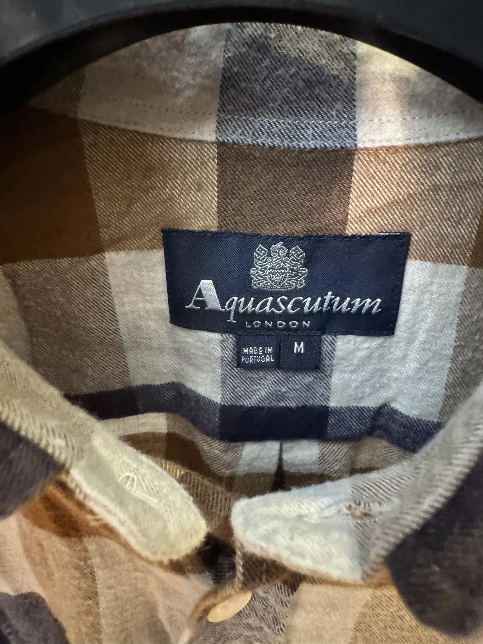 Aquascutum Shirts Button Ups Aquascutum Flannel Checked Pattern Shirt M Brown