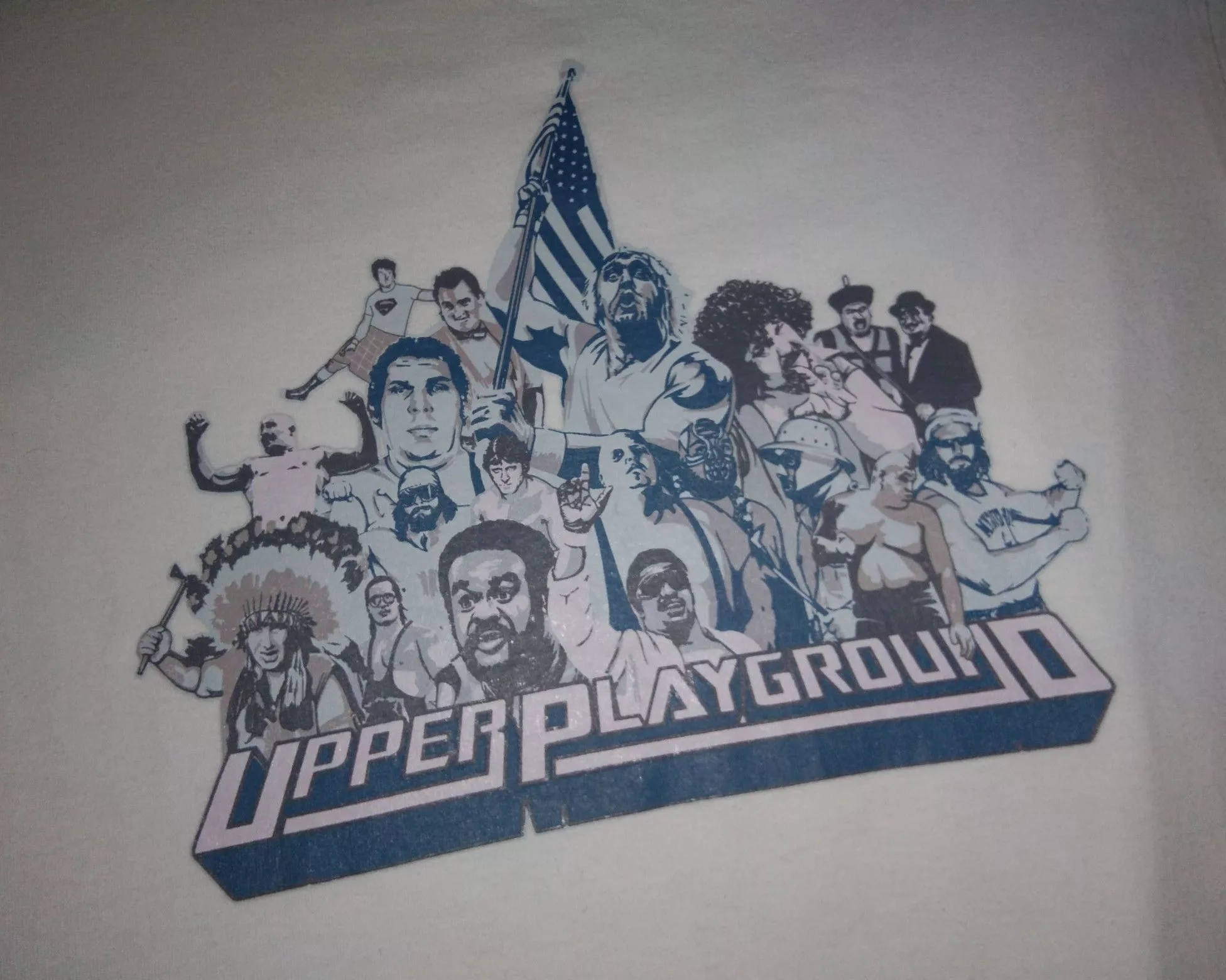 Upper Playground Short Sleeve T Shirts Upper Playground × WWE Upper Playground x WWE Legends shirt wrestling streetwear White