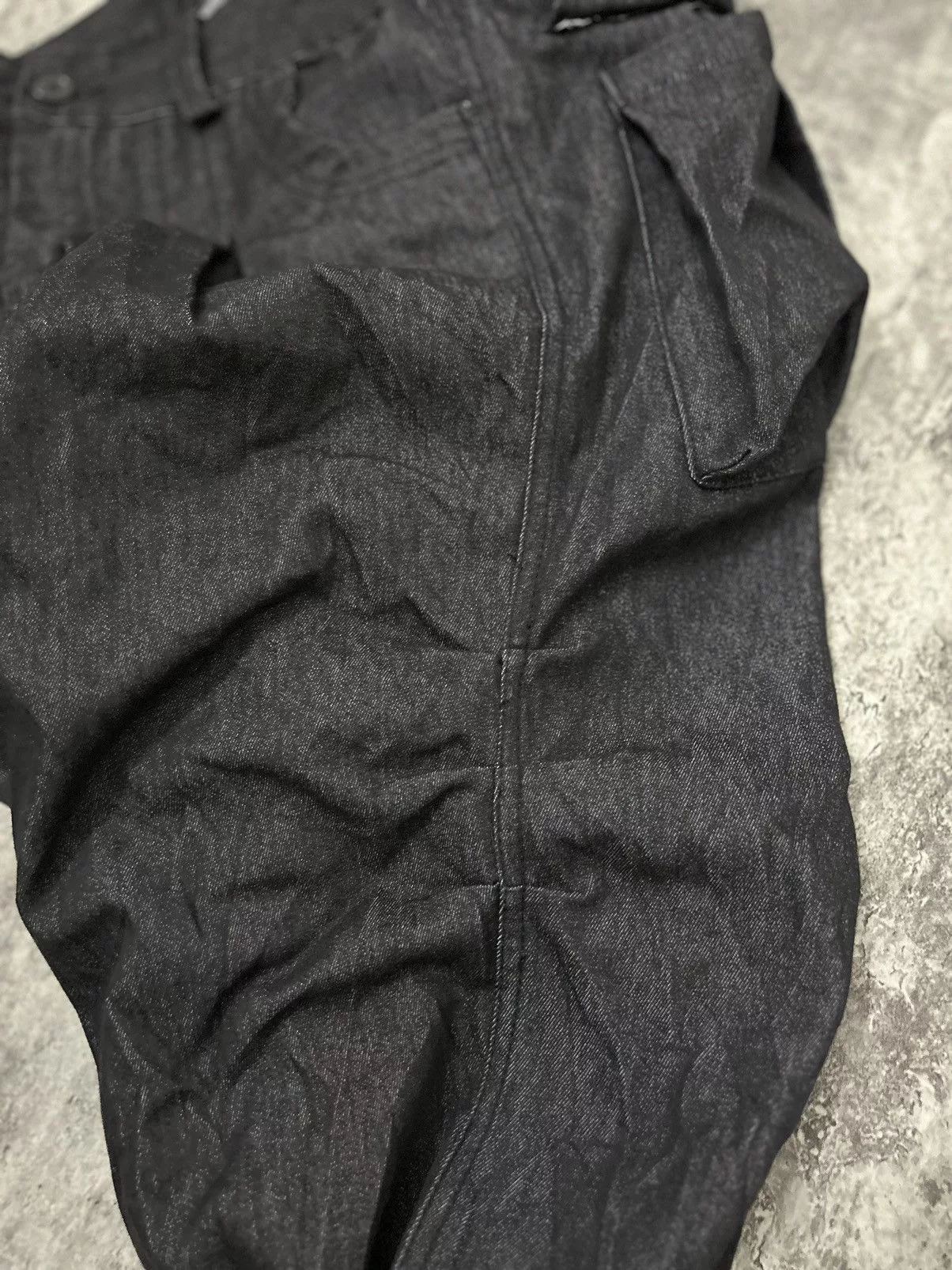 Japanese Brand Casual Pants Japanese Brand Open Arms Pants Black Vintage