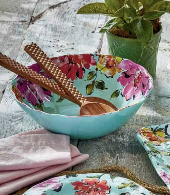 In Bloom Melamine Serving Bowl