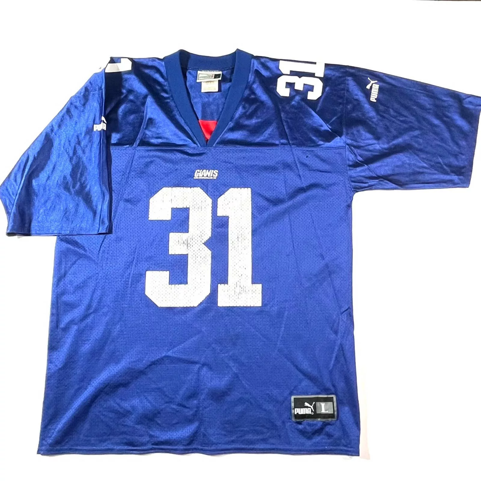 Vintage Jerseys Vintage 1999-2002 Puma NFL New York Giants Sehorn Jersey XL Blue Sportswear