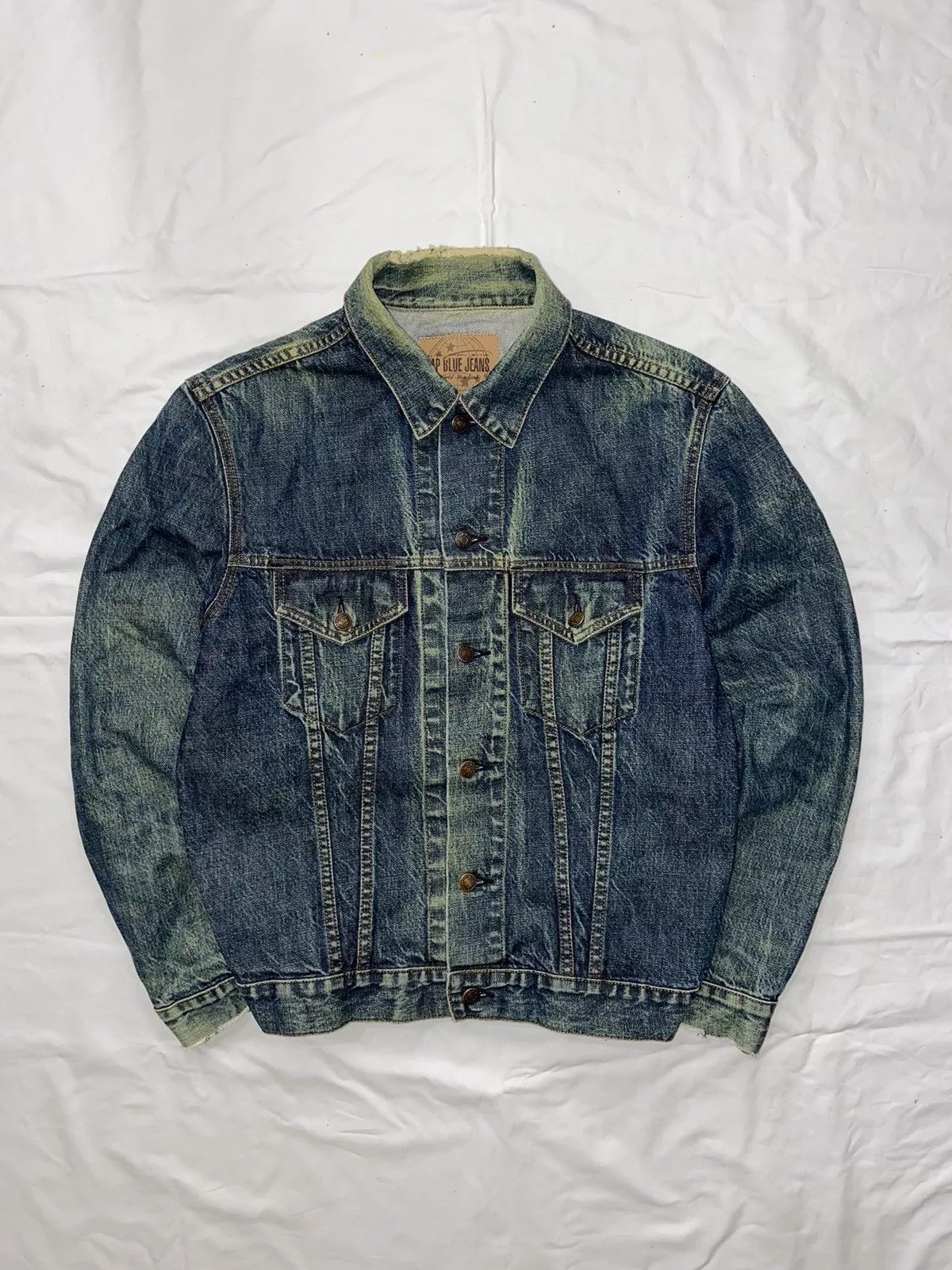 Gap Denim Jackets Gap × Japanese Brand RARE OPIUM VINTAGE GAP Y2K JAPANESE DENIM JACKET AVANT GARDE Blue Avant-Garde