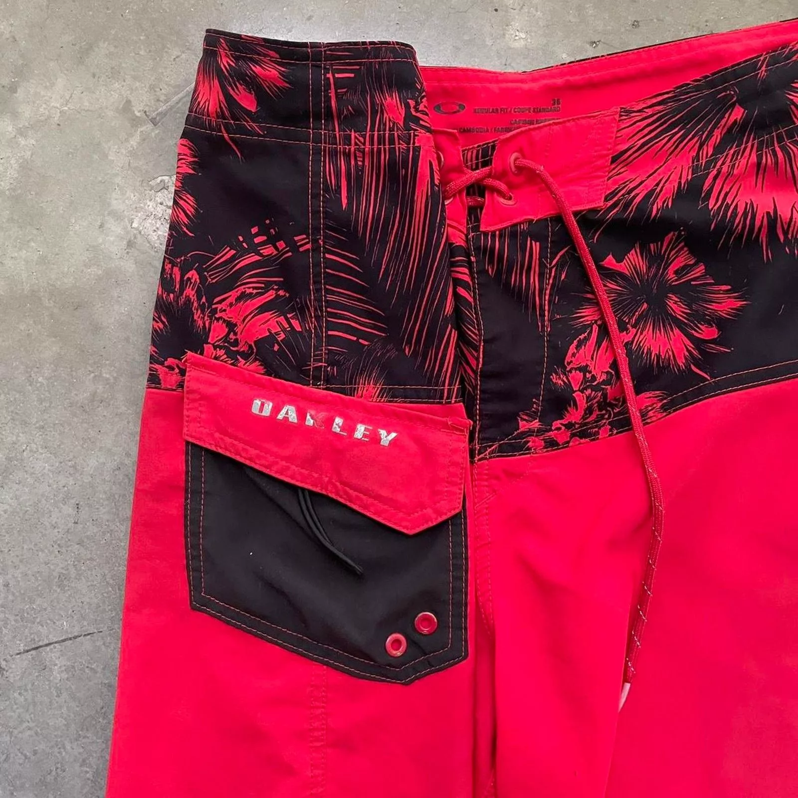 Oakley Shorts Oakley red pattern swim shorts