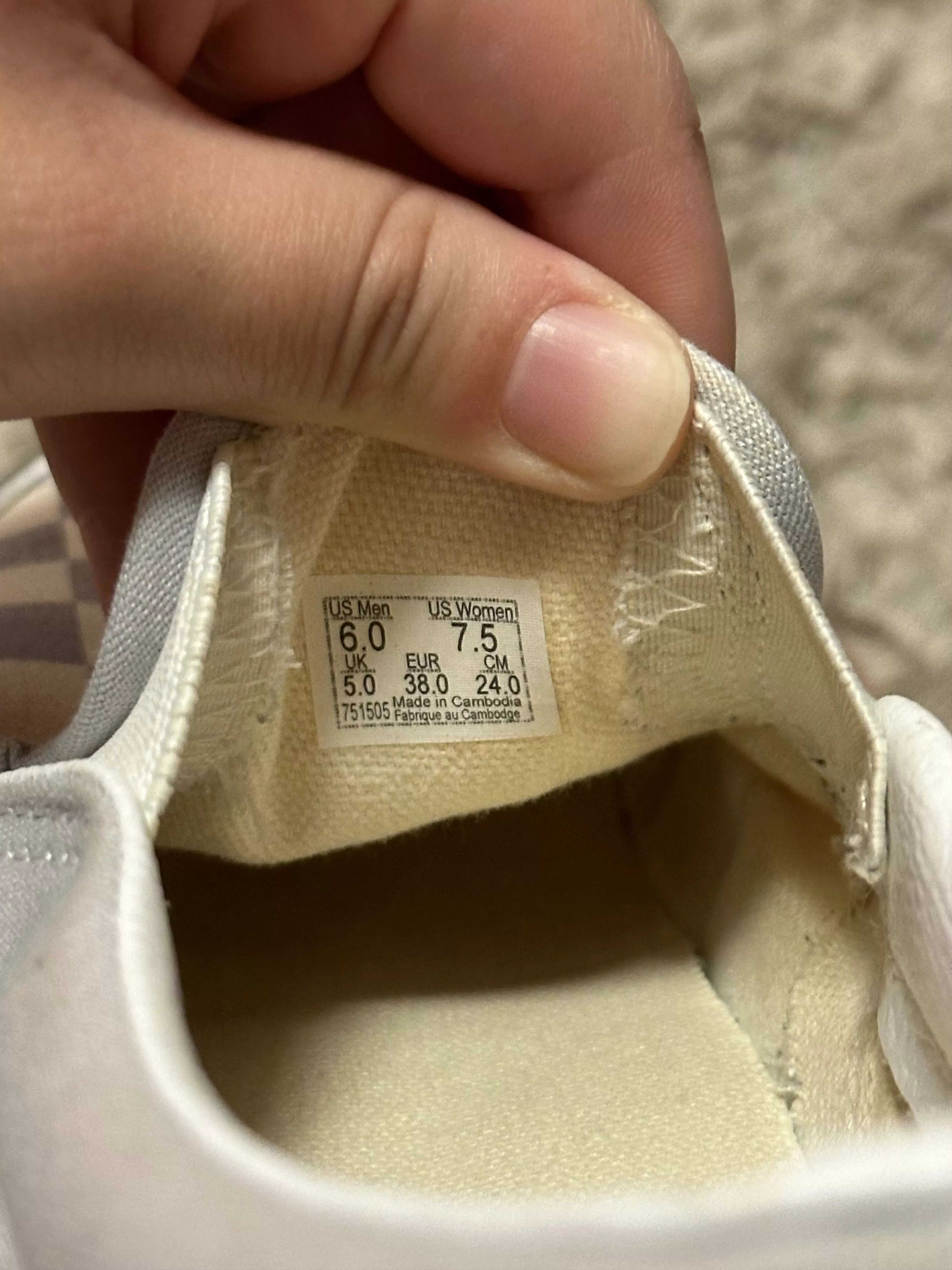 Vans Slip Ons Vans Low Top Slip-on Checkboard White