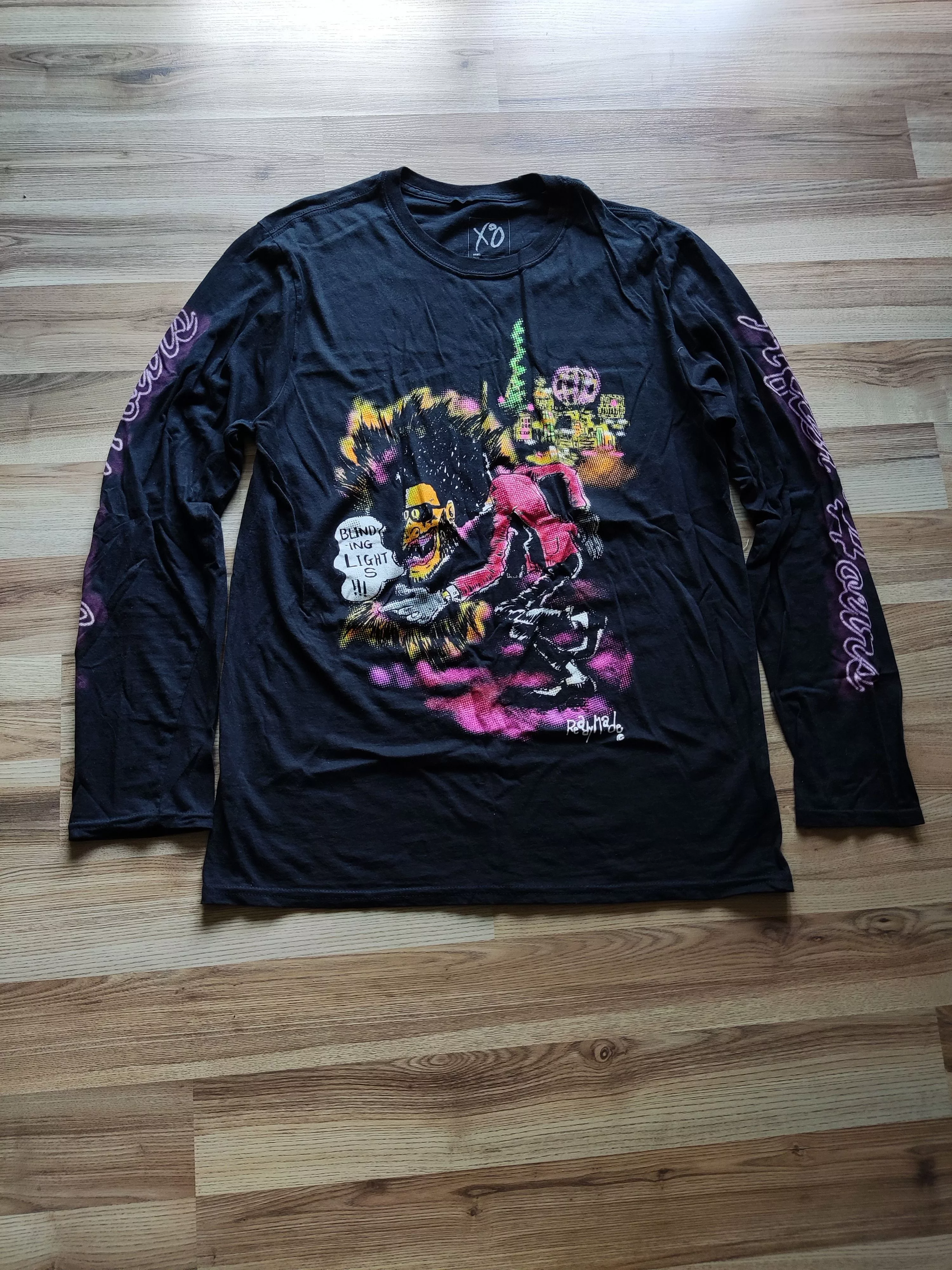READYMADE Long Sleeve T Shirts READYMADE × The Weeknd The Weekend x Readymade Blinding Lights Longsleeve Tee Black Streetwear