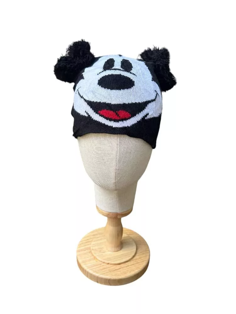 Mickey Mouse Hats Mickey Mouse × Other Bunny Horn devil Mickey beanie hats Black Streetwear