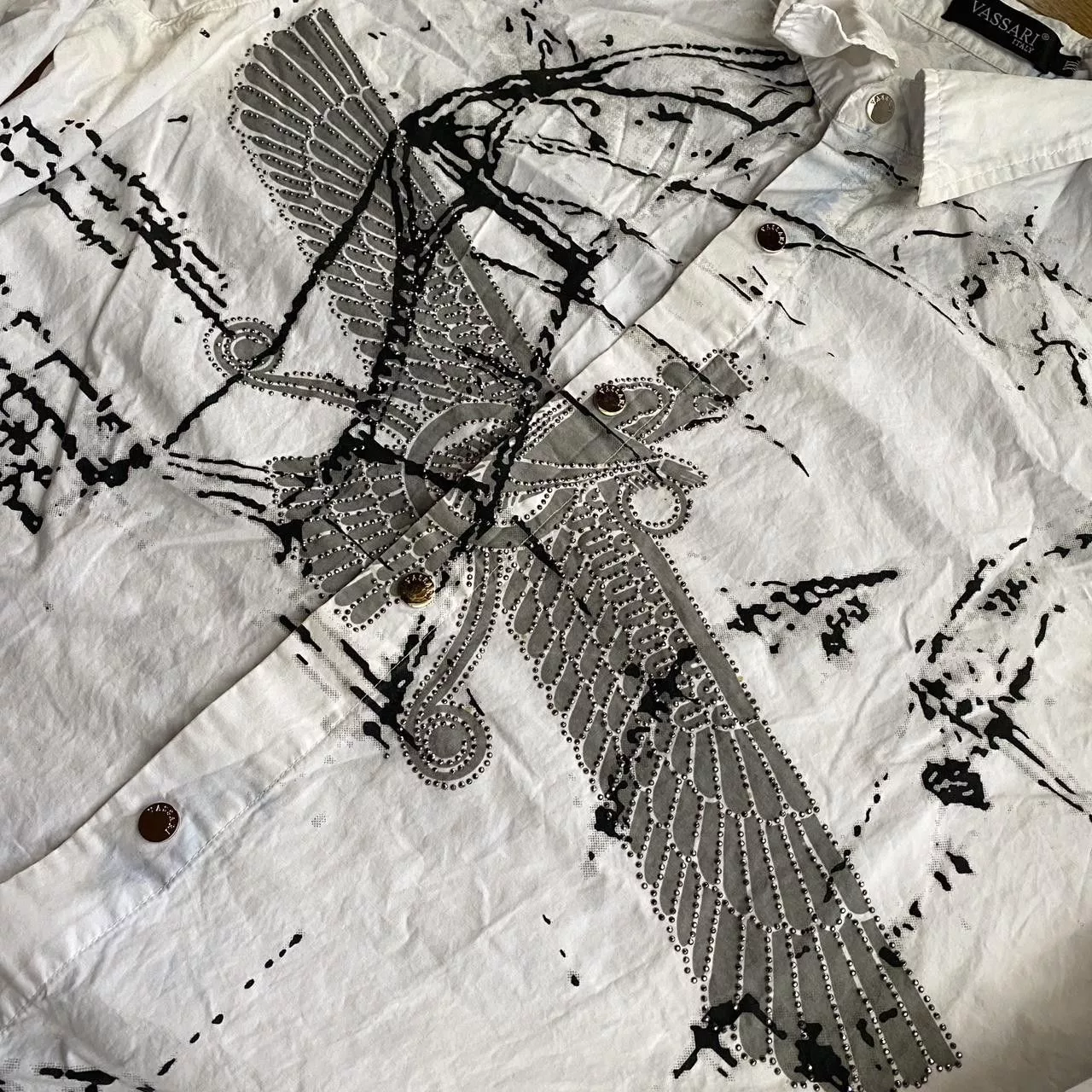Other Shirts Button Ups Other Vassari Graphic Button down White