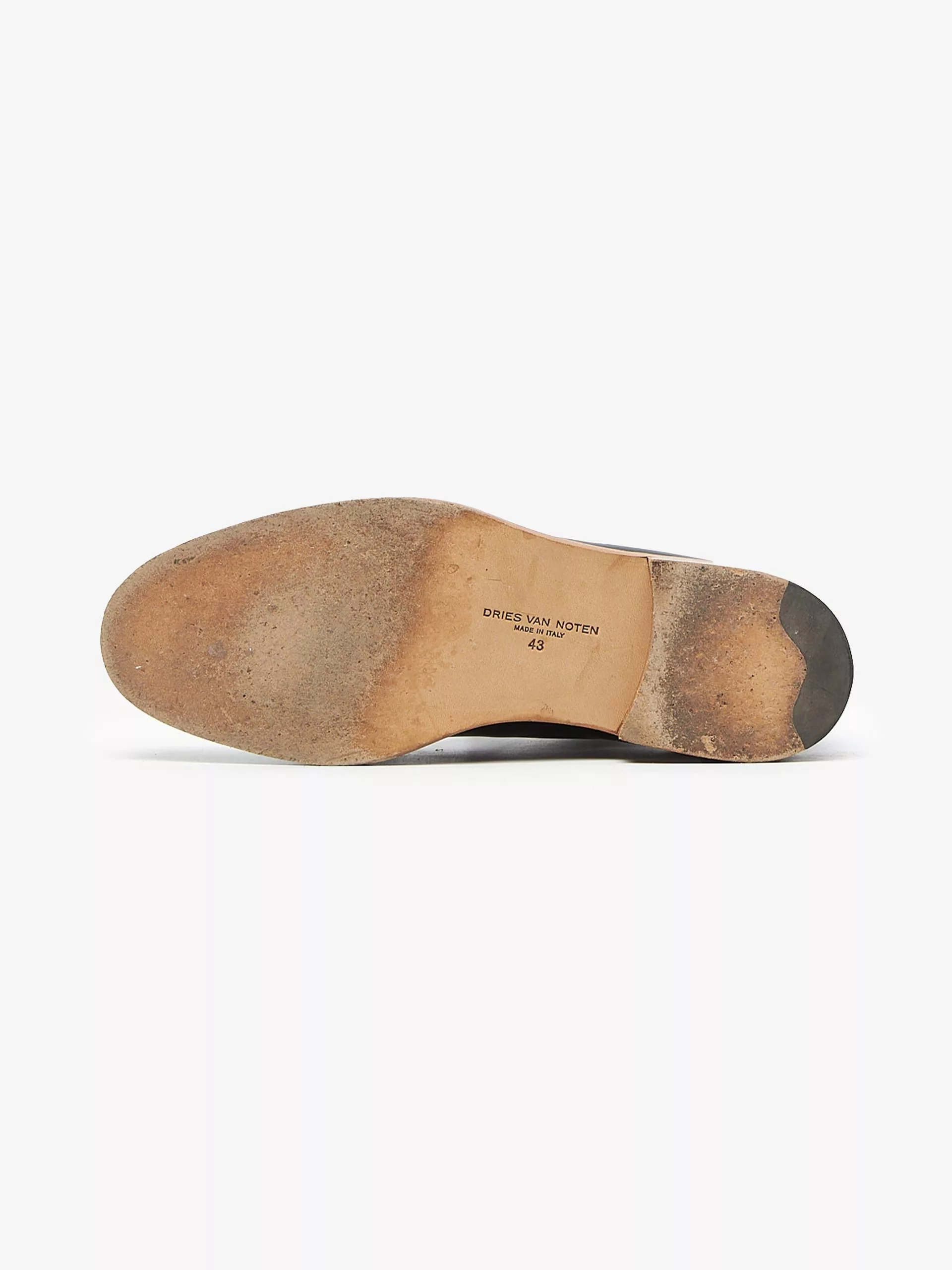 Dries Van Noten Boots Dries Van Noten Black And Brown Sole Derby Boots