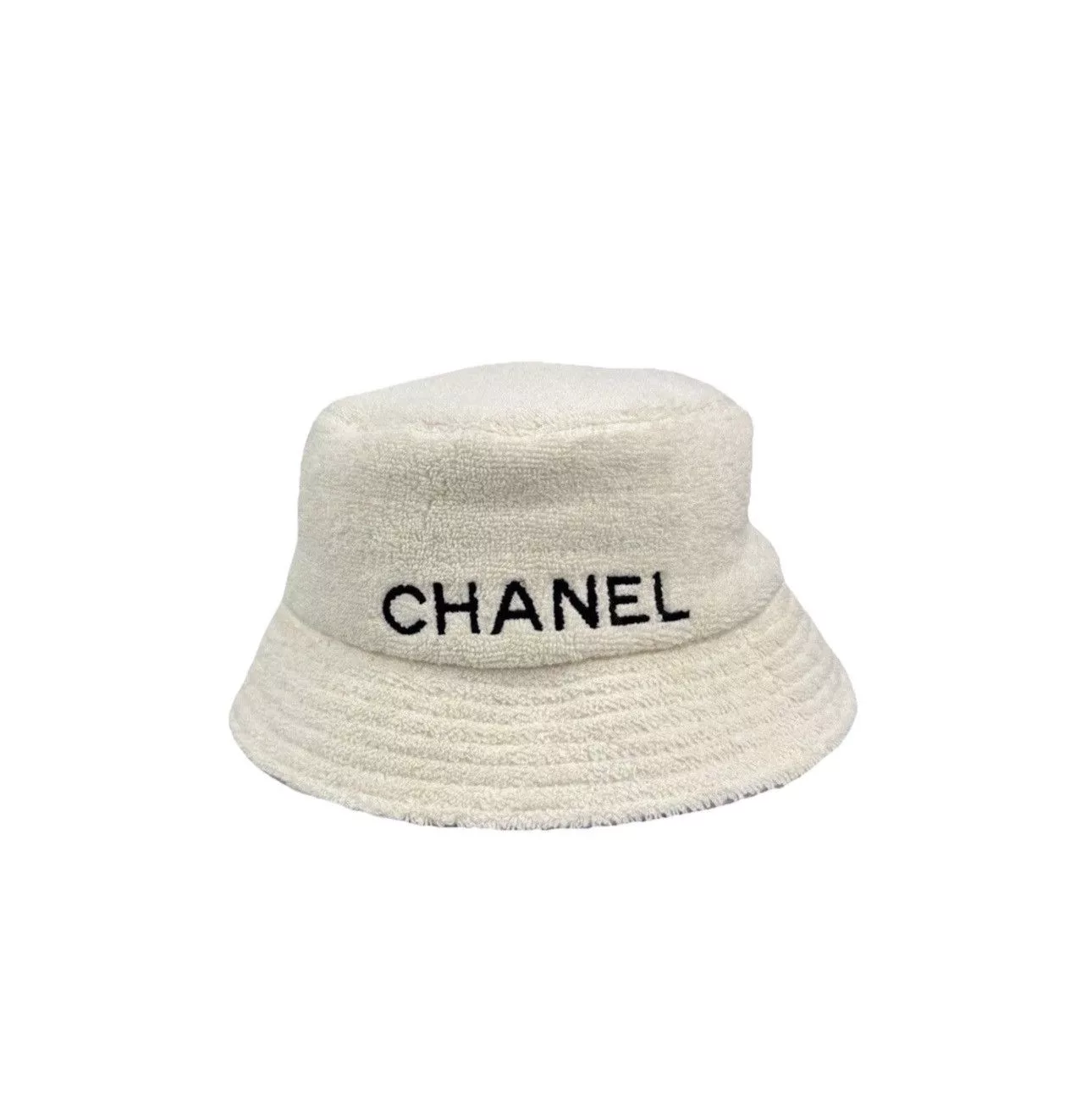 Chanel Hats Chanel LOGO TOWEL BUCKET HAT SIZE: M White