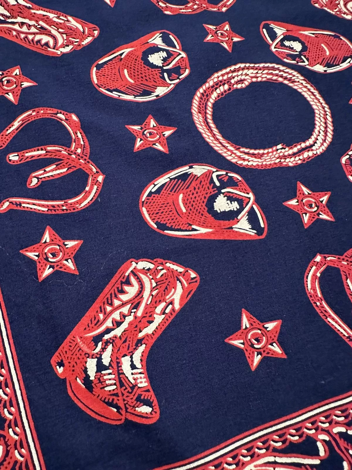 Bode Shirts Button Ups Bode Western Cowboy Themed Button up Blue