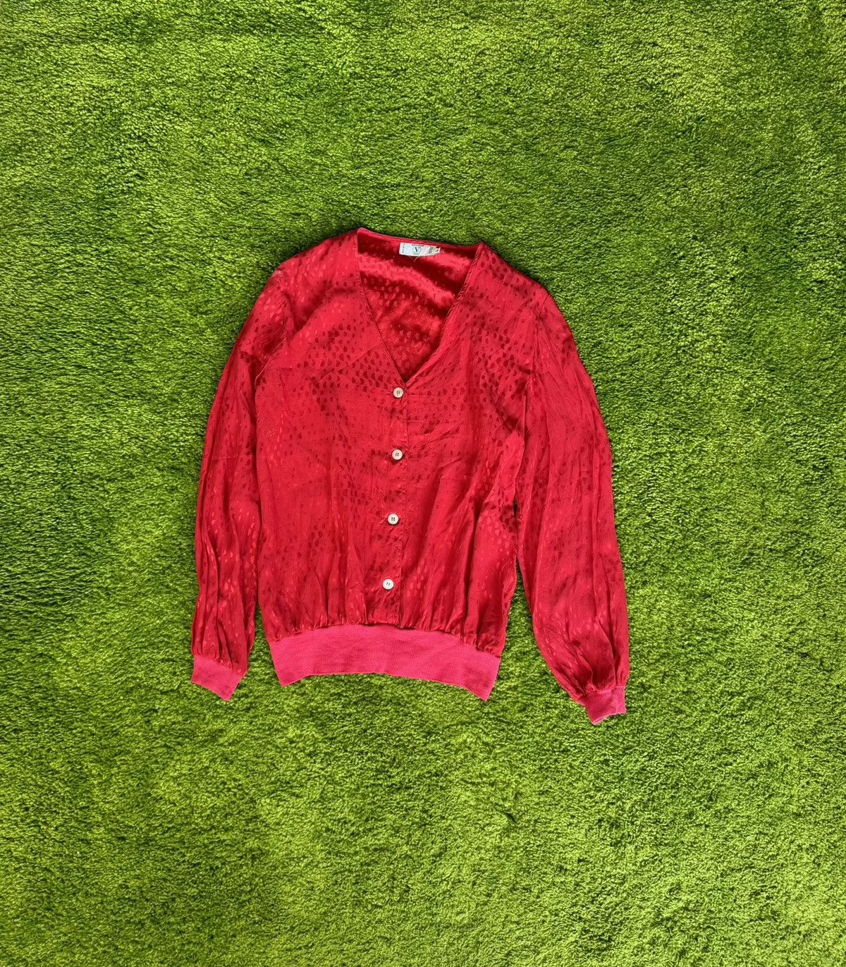 Valentino Blouses Valentino × Vintage Valentino 80s archive 100% silk blouse Red