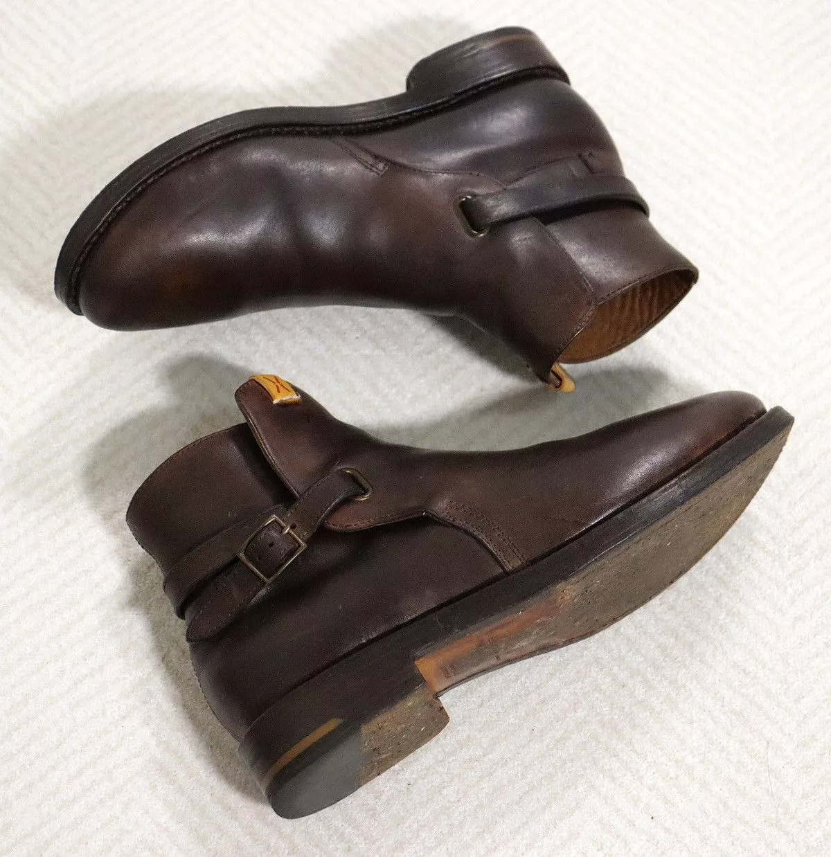 Visvim Boots Visvim 17aw Buckled Riding Boots Folk（Horse） Brown