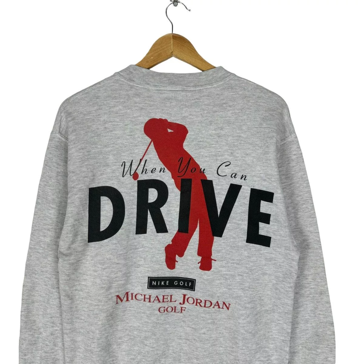 NBA Sweatshirts Hoodies NBA × Nike × Vintage ⚡️VINTAGE 90s NIKE MICHAEL JORDAN JUMP CREWNECK SWEATSHIRT Gray