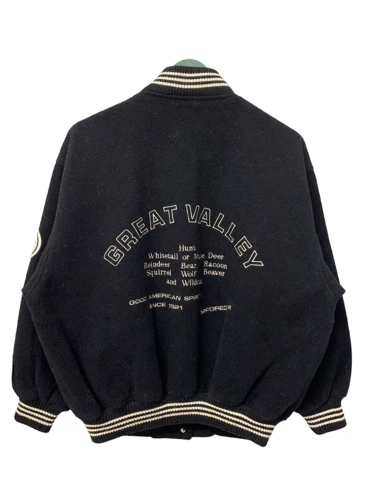 McGregor Light Jackets McGregor × Vintage Vintage McGREGOR GREAT VALLEY HUNT 1921 Wool Varsity Jacket Black