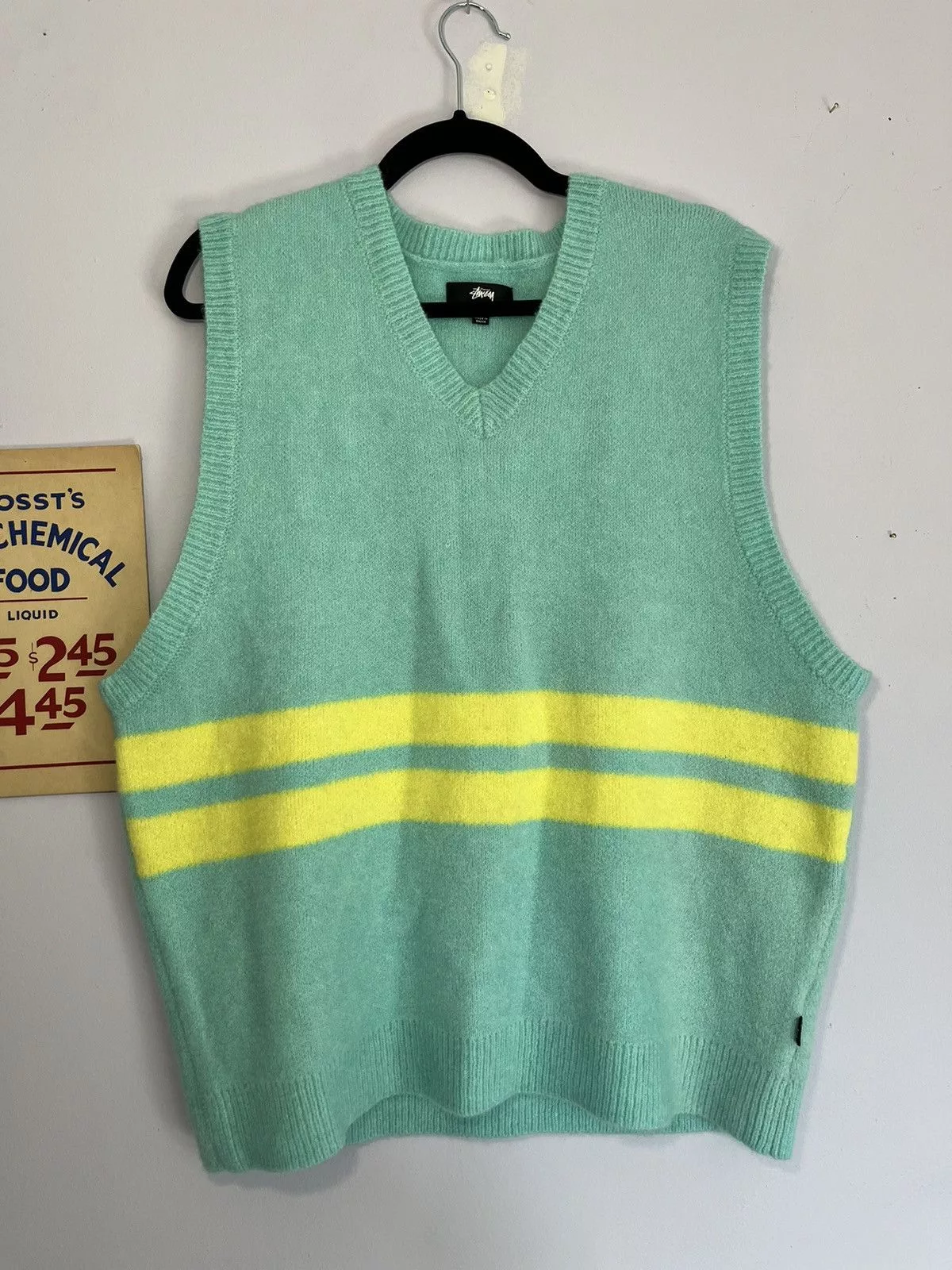 Stussy Sweaters Knitwear Stussy mohair striped sweater vest Blue