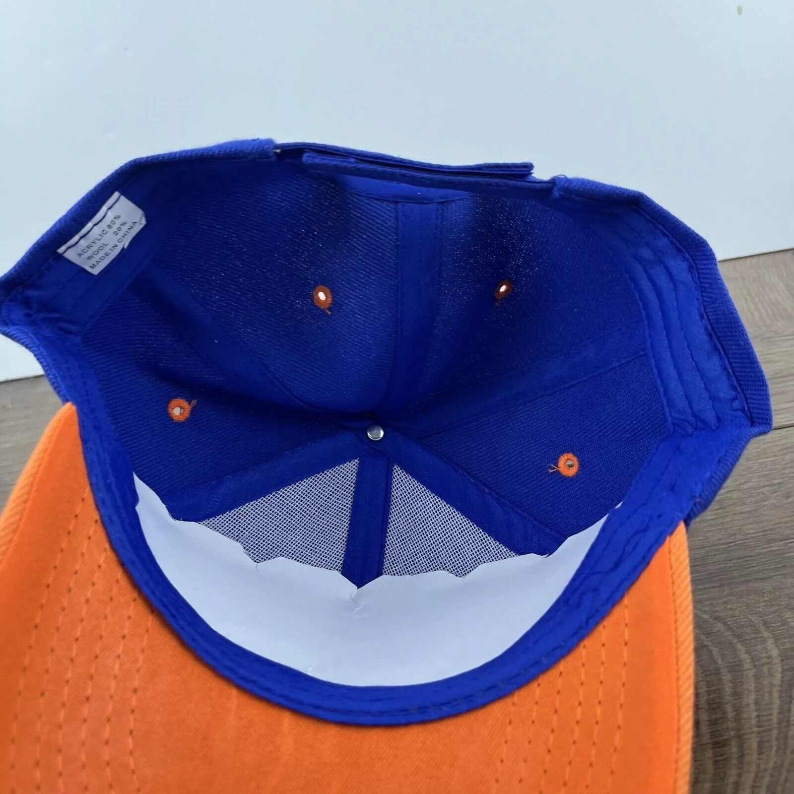 Other Hats Other Blue Orange Baseball Hat Blue Adjustable Hat Blue Adult Size