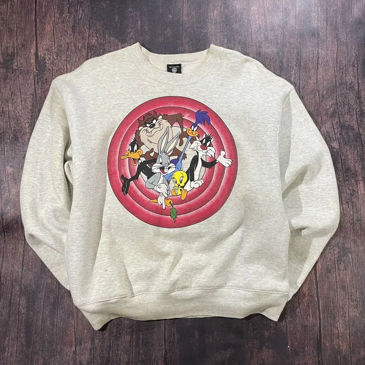 Warner Bros Light Jackets Warner Bros Looney Tunes Crew Sweatshirt Gray