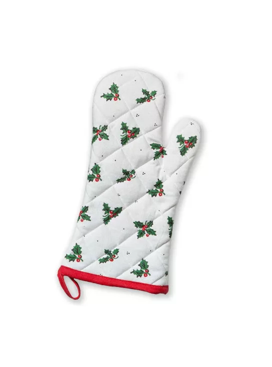 Vintage Holly Oven Mitt