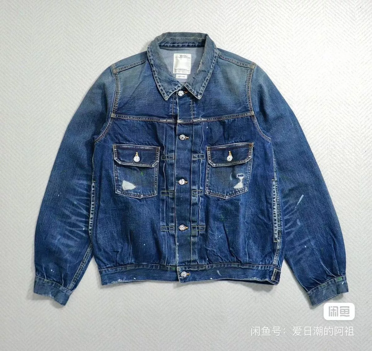 Visvim Shirts Button Ups VISVIM 19SS SS 101 JKT JUMBO DRY DMGD-1005 DRY5 Blue