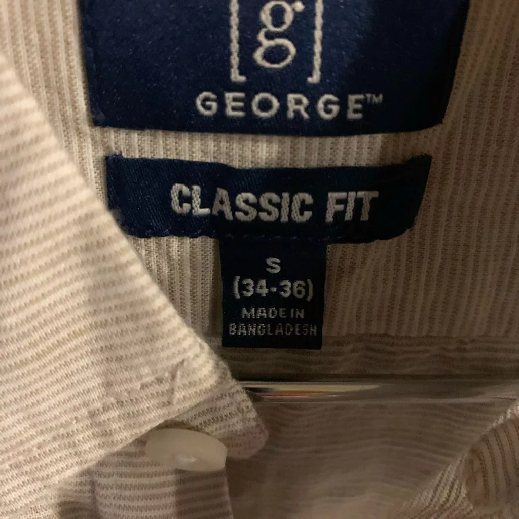 George Shirts Button Ups Men’s George Button Down Shirt White