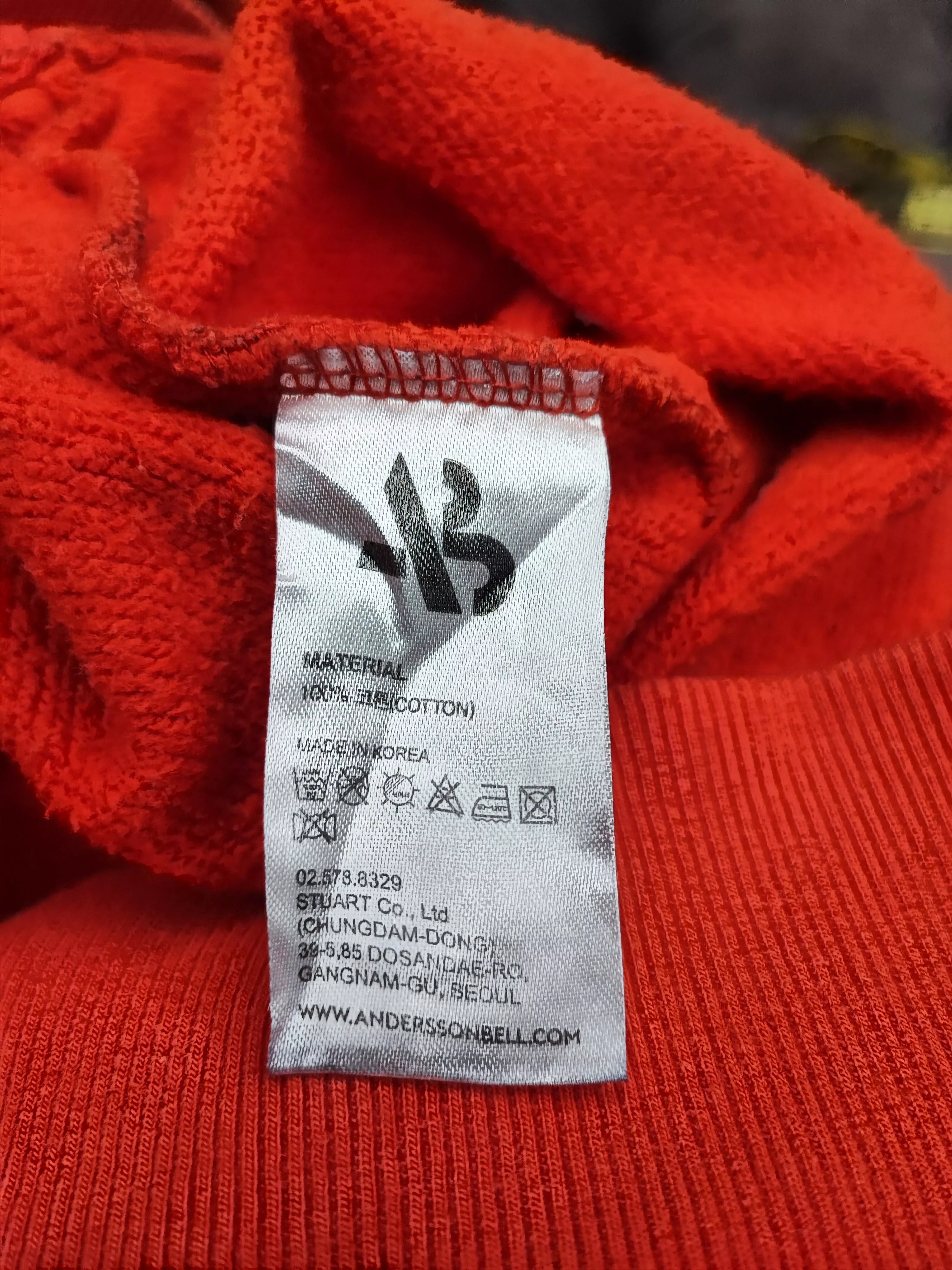 Andersson Bell Sweatshirts Hoodies Andersson Bell embroidered Spellout Oversized Hoodie Orange Avant-Garde
