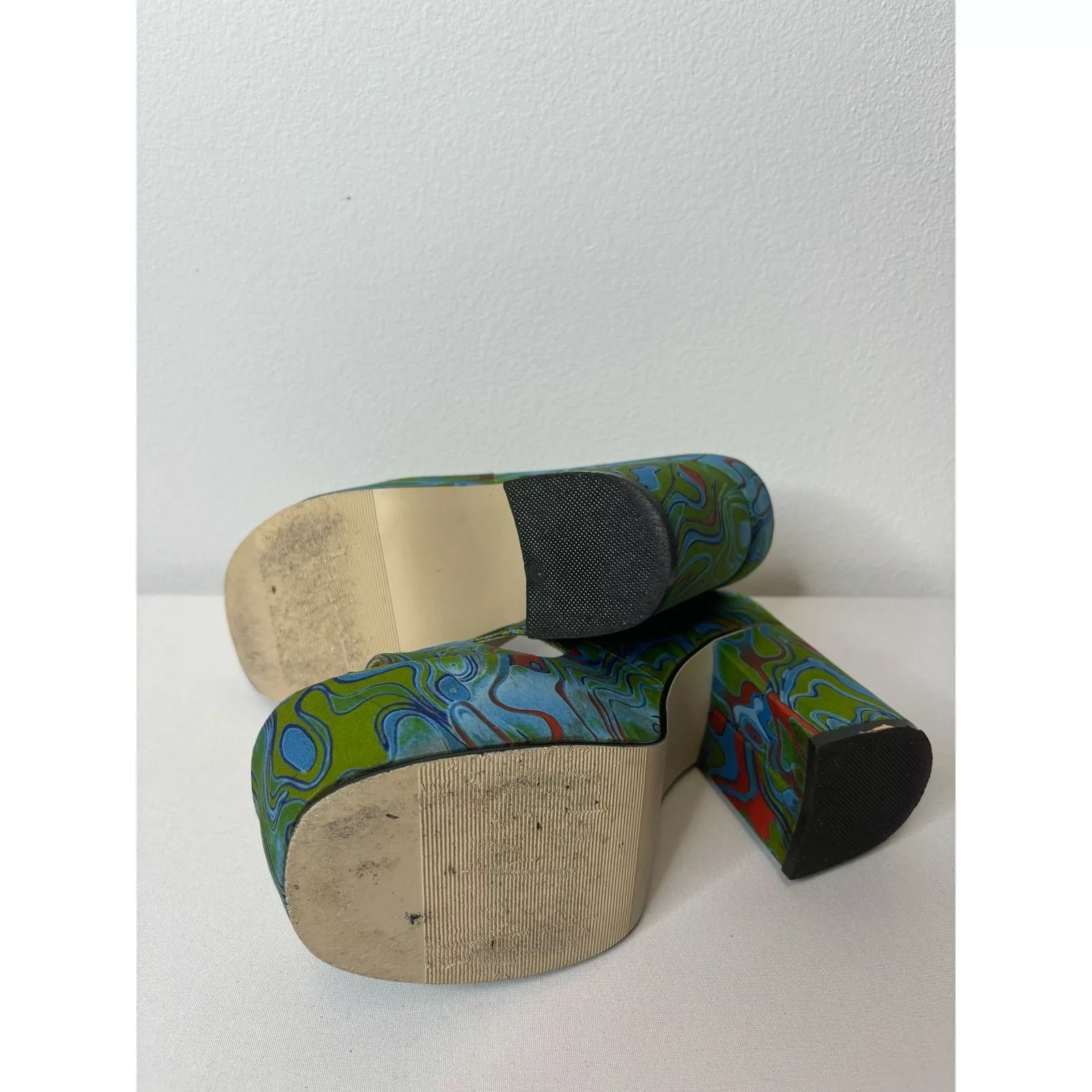 Unknown London Heels Unknown London Groovy Platform Heels Blue