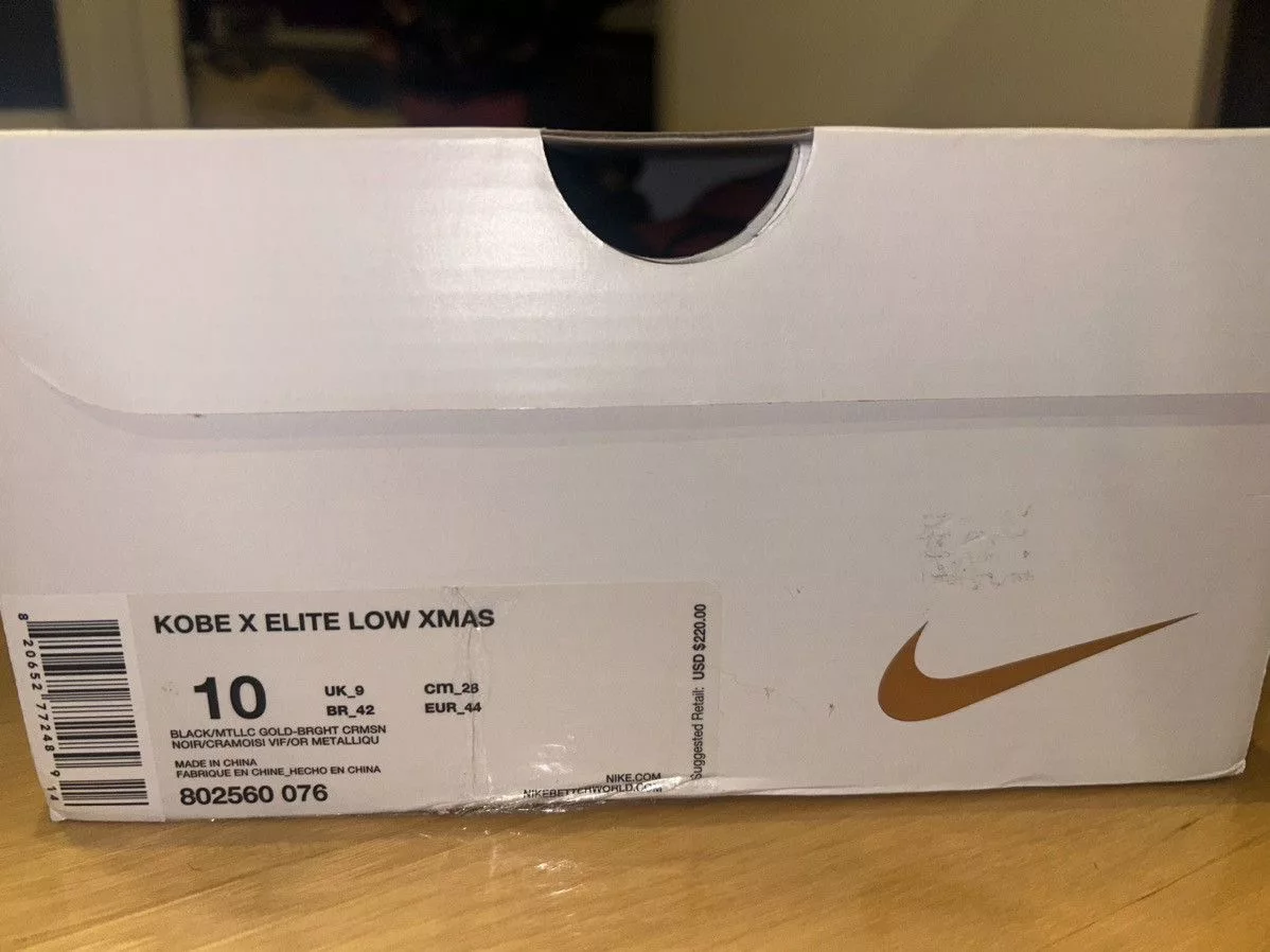 Nike Low Top Sneakers Nike Kobe 10 Christmas Low Black