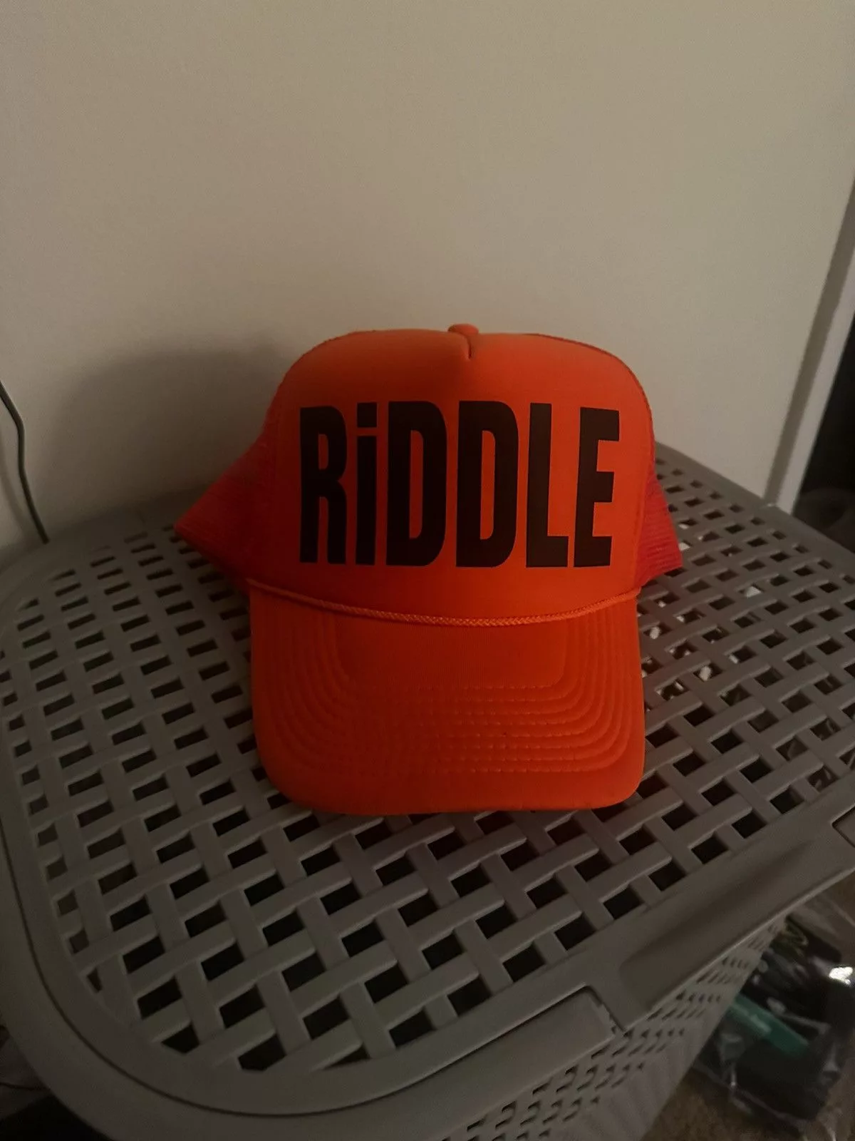 Antony Riddle Hats Antony Riddle Riddle Trucker Hat Orange