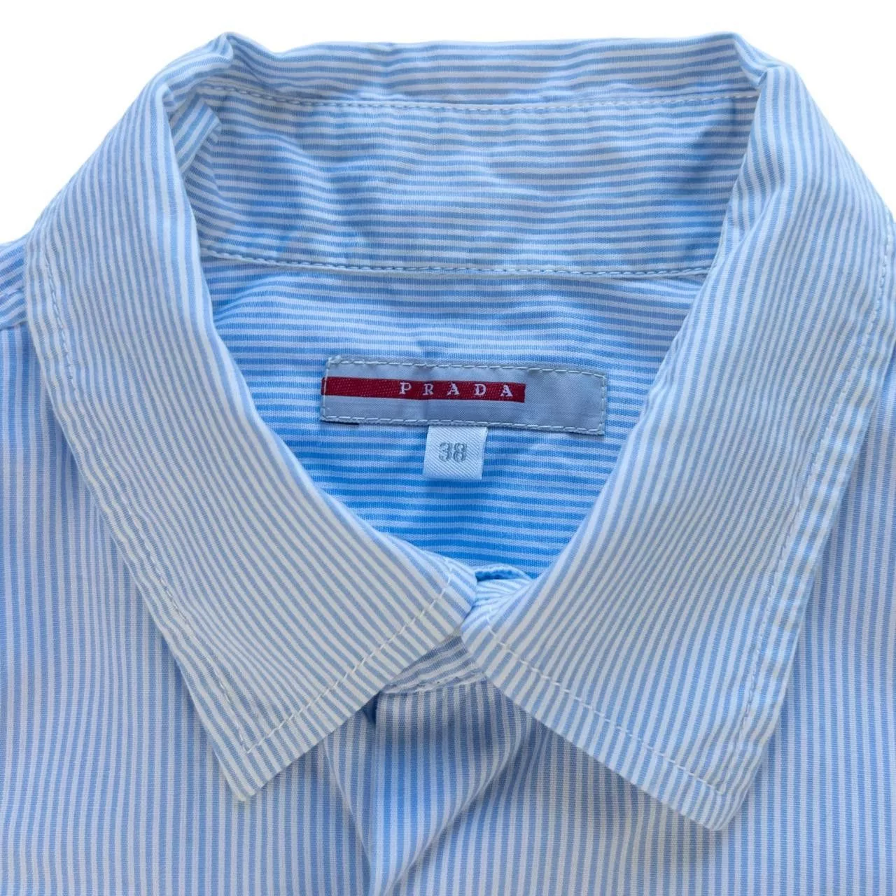 Prada Shirts Button Ups Vintage Prada Striped Button Up Shirt Size L Blue