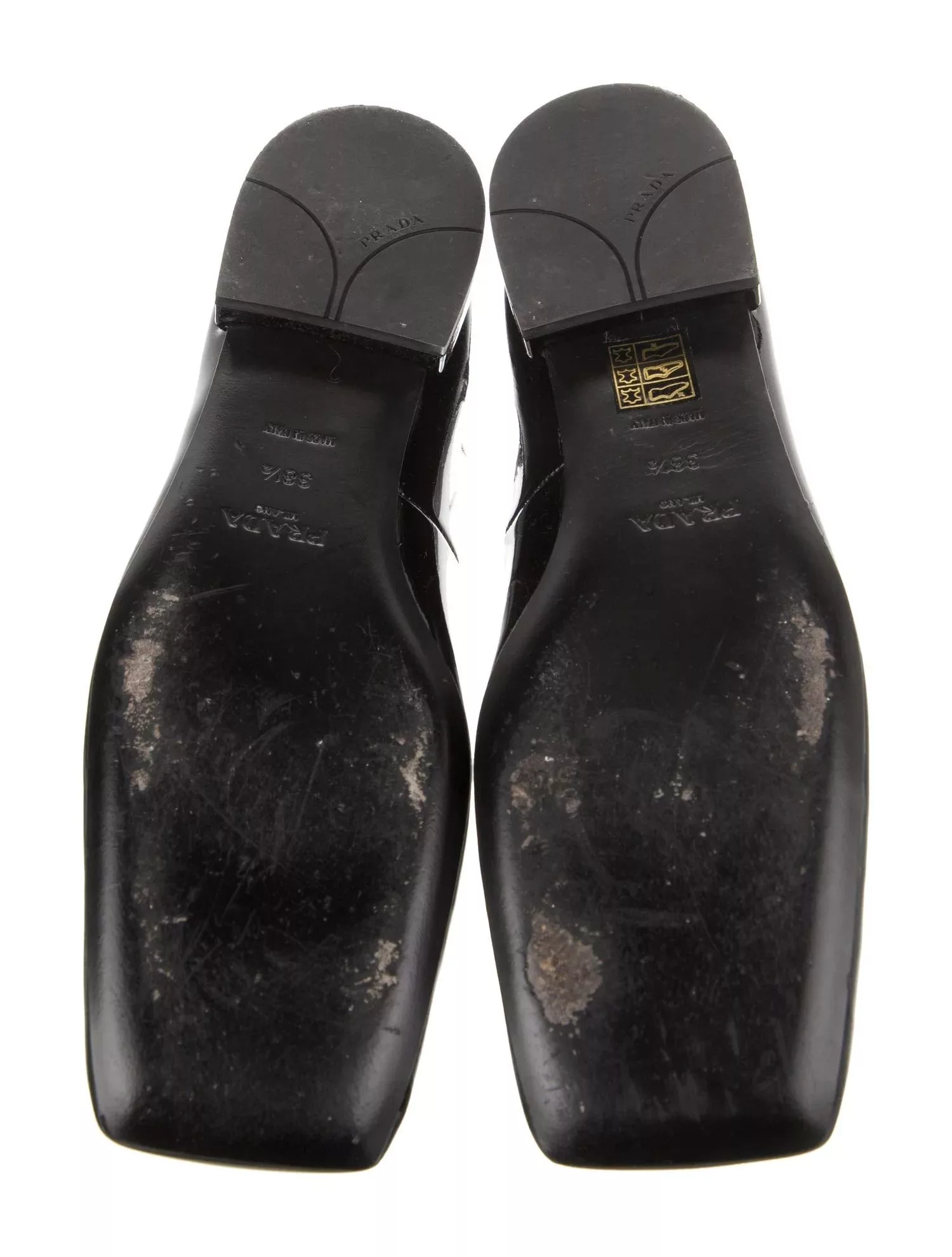 Prada Flats Prada o1la1rc1a0724 Leather Flats in Black