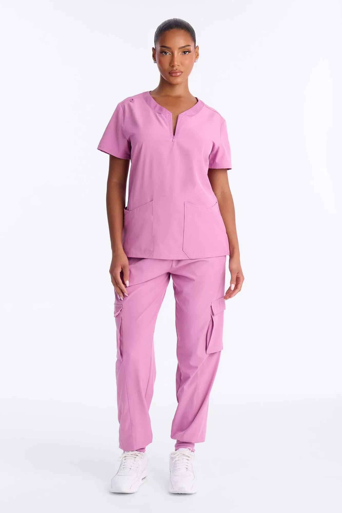 Double Shift Uniform Scrub Jogger Pant Set - Purple